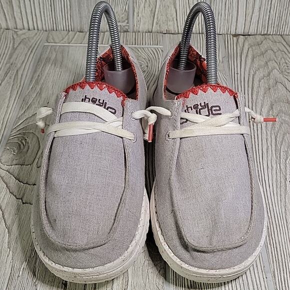 Hey Dude Wendy Fawn Inca Grey Loafers Womens Size 6 - Picture 3 of 12